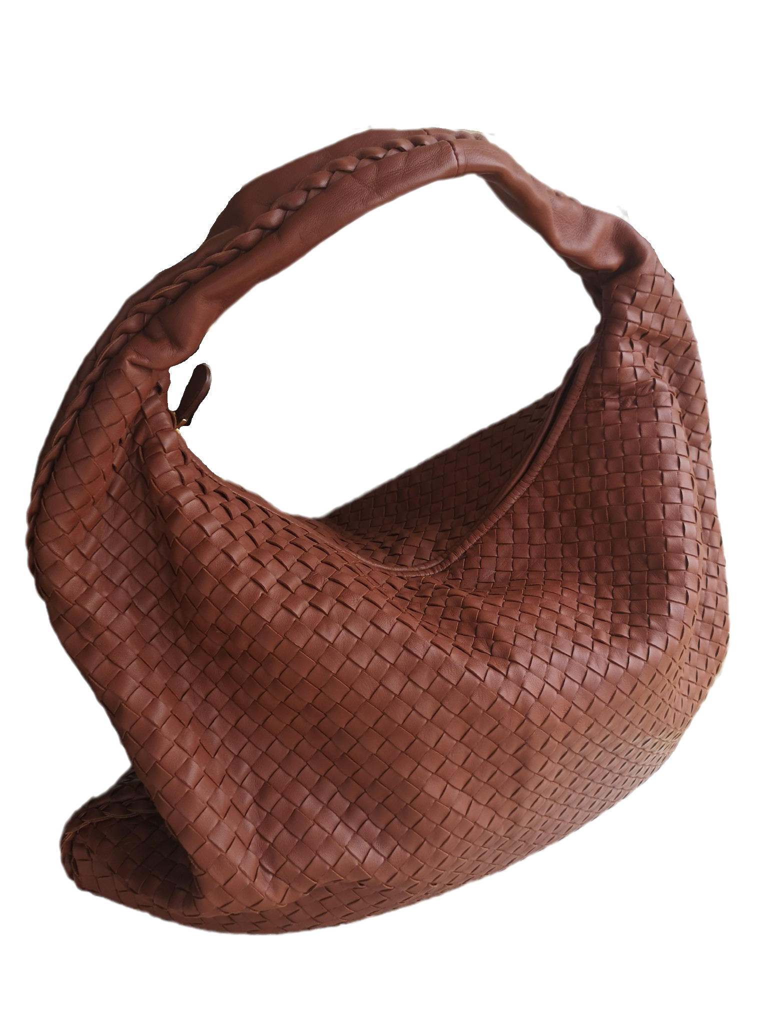 Bottega Veneta Brown Intrecciato Nappa Leather Messenger Bag