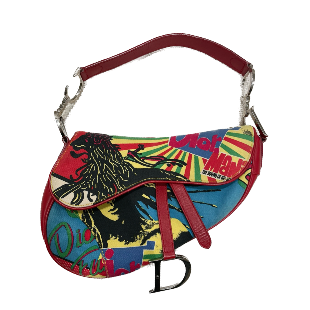 Sold Dior Saddle bag Bob Marley Design by John Galliano Luxbags
