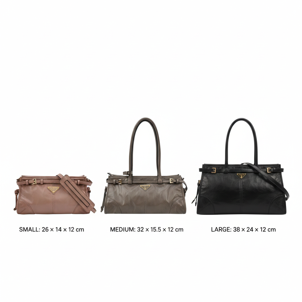 Size Comparison of the Prada Bonnie Bag