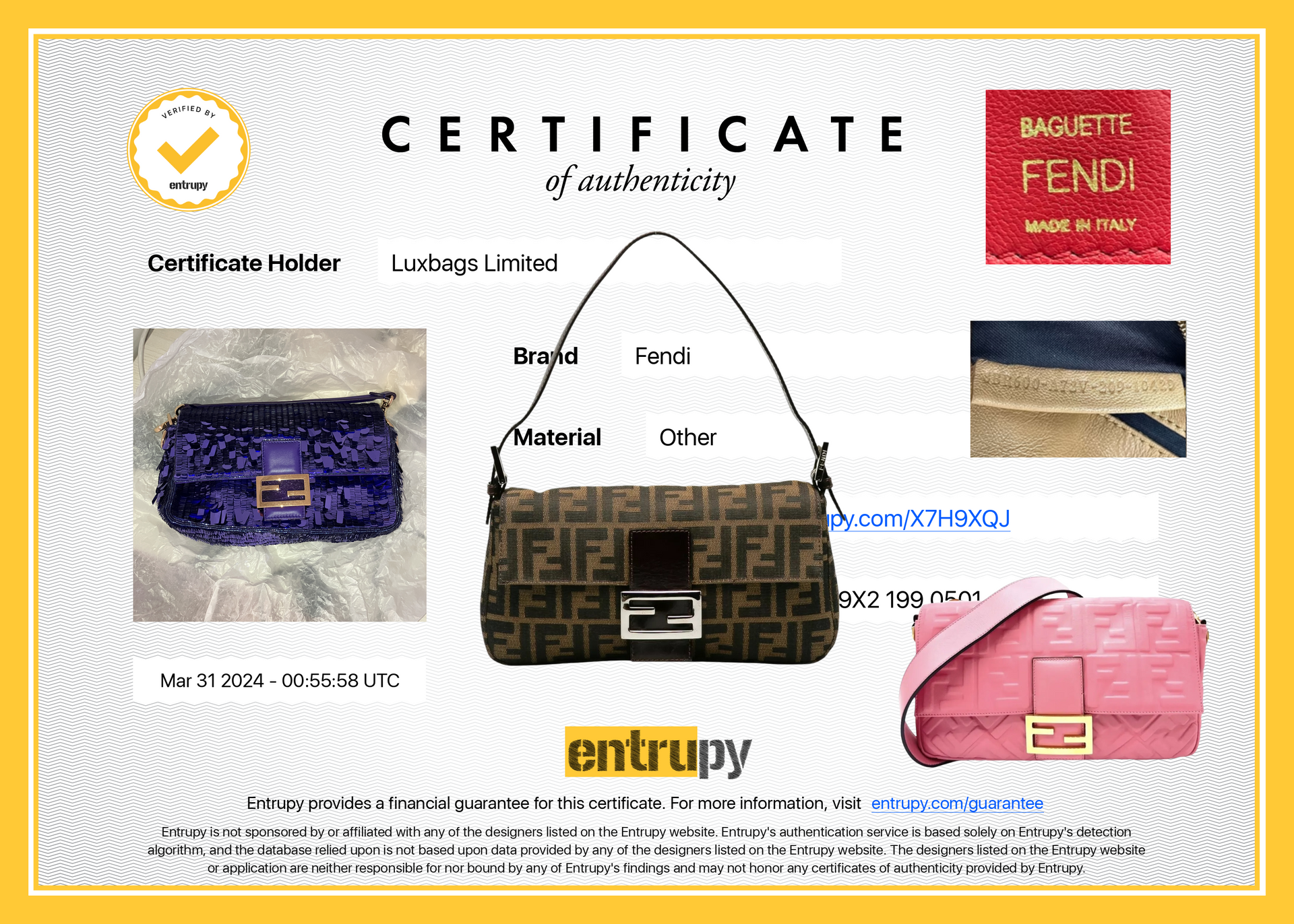 Fendi Handbag Authentication Tag Serial Number and Hardware Luxbags