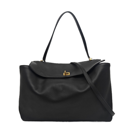 Balenciaga Rodeo Large Black Calfskin Leather Two Way Bag-Luxbags