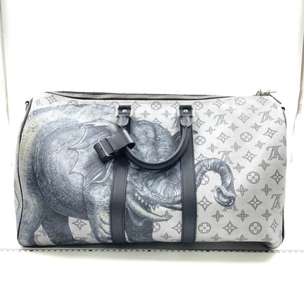 Louis Vuitton x Chapman Brothers Keepall 45 Bandouliere Lion Elephant-Luxbags
