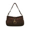 Miu Miu Brown Suede Leather Shoulder Bag Snap Hook-Luxbags