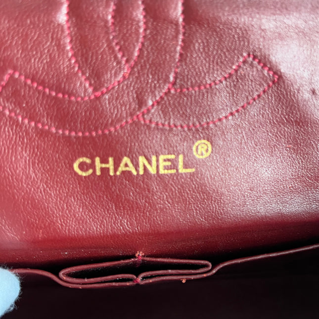 Chanel Classic Flap Medium Vintage Black Lambskin Leather with 24k Gold Hardware