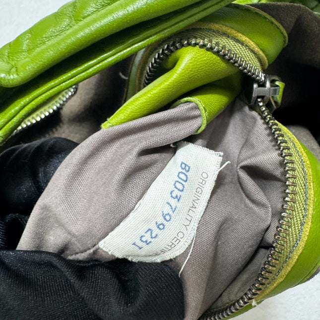 Sold Bottega Veneta Belly Hobo Intrecciato Avocado Green Nappa Leather Medium 40cm