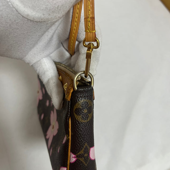 Louis Vuitton x Takashi Murakami Cherry Blossom Pochette Accessoire Brown Monogram