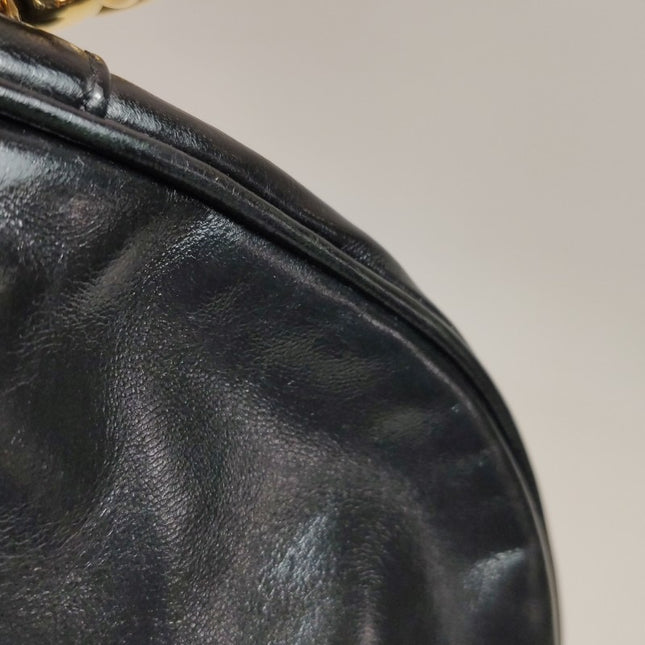 Sold Dior Saddle Vintage 2000 Goatskin Leather Black with Gold Hardware