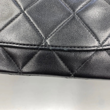 Chanel 1996 Vintage Classic Maxi Flap Black Lambskin Leather Giant CC 24 Gold Hardware