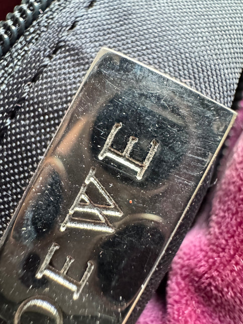 Loewe Amazona 19 Mini Handbag in Purple Velvet with Crystal Logo