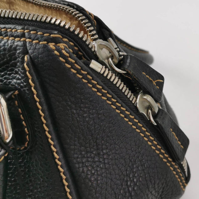 Sold CHANEL Calfskin Leather Tassel Medium Black Bowler bag
