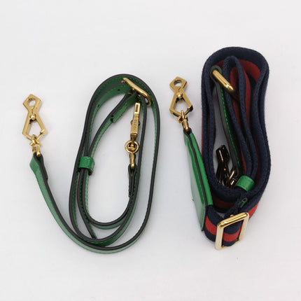 Gucci Bamboo 1947 Top Handle Bag Small Green Box Leather Canvas Strap