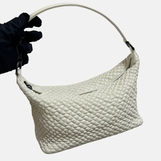 Bottega Veneta Sloane Padded Shoulder Bag White Small 25cm-Luxbags