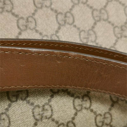 Gucci 1955 Horsebit Bag Small Brown Leather and GG Monogram Canvas
