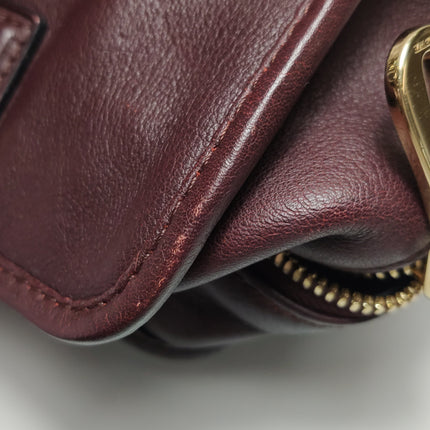 Loewe Amazona 28 in Burgundy Calfskin Leather and Gold-tone Hardware