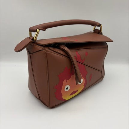 Loewe x Howl's Moving Castle Studio Ghibli Puzzle Calcifer Small Tan Caramel