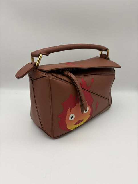 Loewe x Howl's Moving Castle Studio Ghibli Puzzle Calcifer Small Tan Caramel
