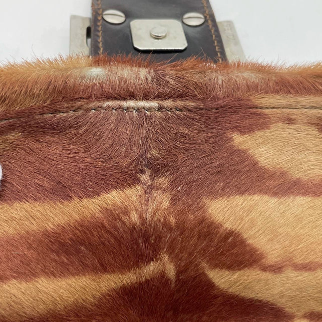 Fendi Baguette Pony-style Calfskin Leather Zebra Print