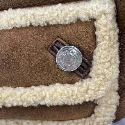 Dior Flight Medium Brown Shearling Leather Shoulder Bag