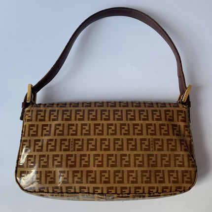 Sold FENDI Baguette Zucchini Print Patent Leather