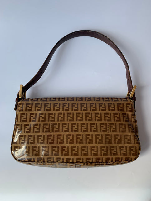 Sold FENDI Baguette Zucchini Print Patent Leather
