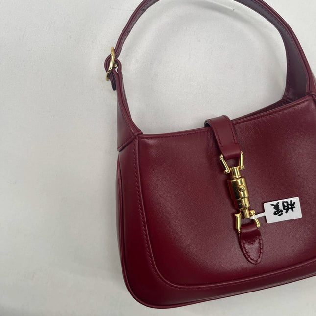 Gucci Jackie 1961 Mini Red Burgundy Leather Bag