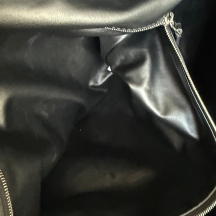 Bottega Veneta Jodie Medium Black Lambskin Leather Silver Hardware