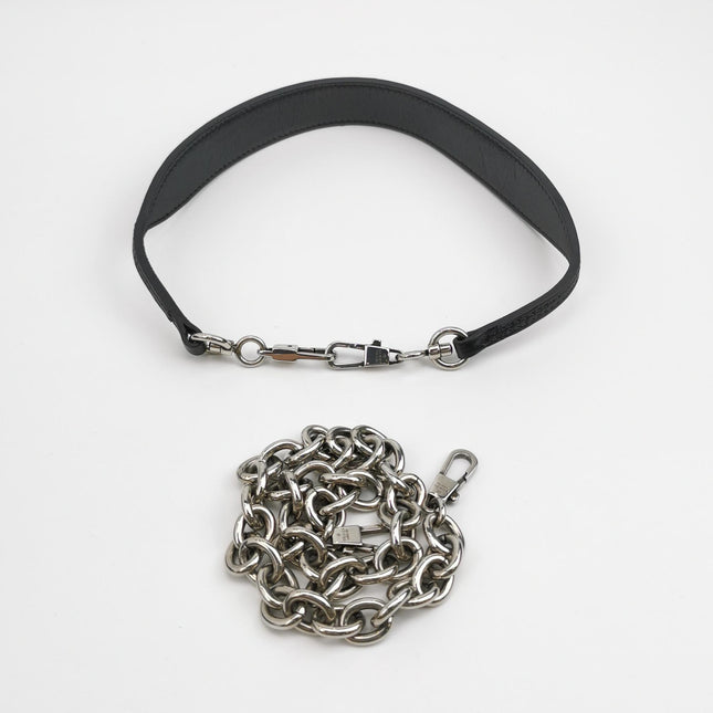 Gucci Horsebit 1955 Chain Shoulder Bag Large Black Padded Leather S23