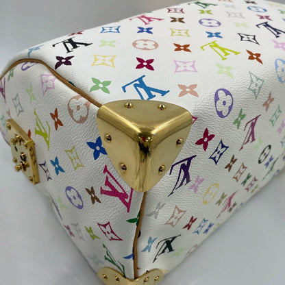 Louis Vuitton x Takashi Murakami Speedy 30 Lock White Multicolor