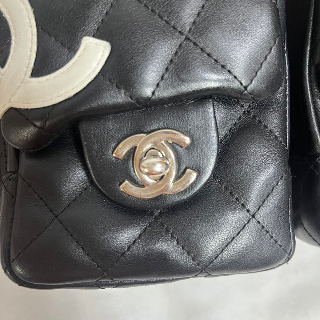 Chanel Cambon Multi-pocket Ligne Reporter Bag Medium Black Calfskin Leather