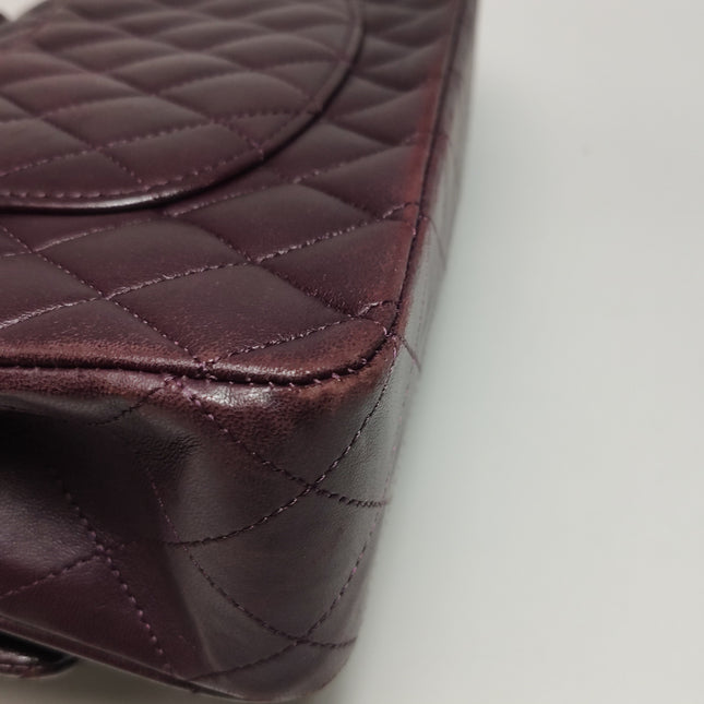 Chanel Timeless Classic Flap Medium Purple Lambskin Leather Silver Hardware 2011-2012