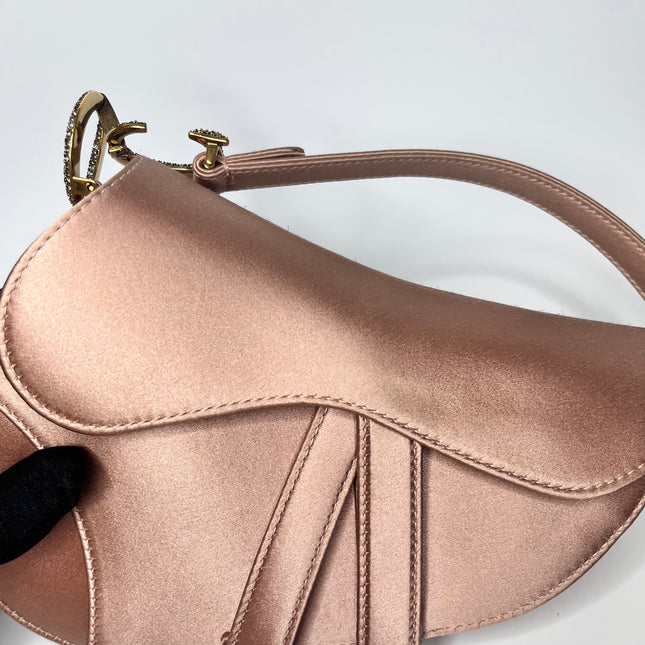 Sold Dior Saddle Mini Silk Pink with crystals l