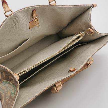 Louis Vuitton OnTheGo Large Hotel Labels Brown Monogram Crossbody Tote