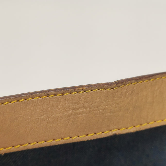 Dior Saddle Vintage Navy Denim with Silk Lining and Leather Trim