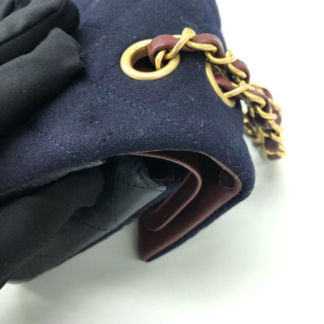 Chanel Medium Classic Double Flap Bag Métiers d'Art Paris-Hamburg 2018 Wool Nautical Charms