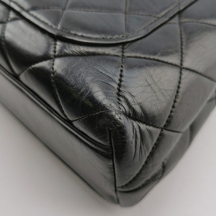 Chanel Vintage Top Handle Kelly Coco Handle Black Flap Bag lambskin leather 24k Gold Hardware