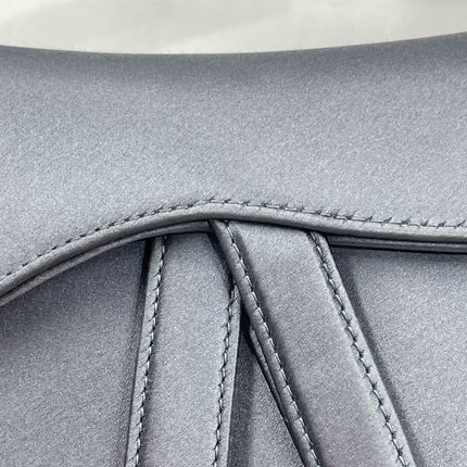 Sold Dior Saddle Mini Silk Blue with Crystal Embedded Buckles