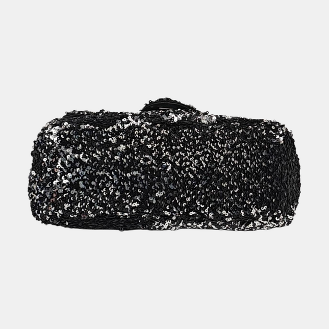 Chanel Mini Flap Bag Mini Black Glitter Sequins