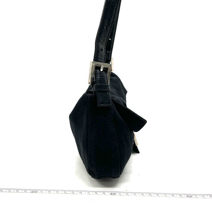 Sold FENDI Baguette Vintage Black Cloth Silver Hardware