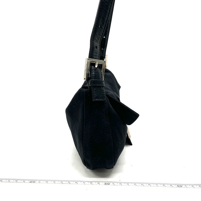 Sold FENDI Baguette Vintage Black Cloth Silver Hardware