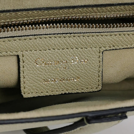 Dior Saddle Medium 2022 Mint Green Grained Leather Handbag with Leather Strap