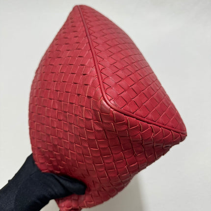 Bottega Veneta Sloane Shoulder Bag Burgundy Red Small 25cm