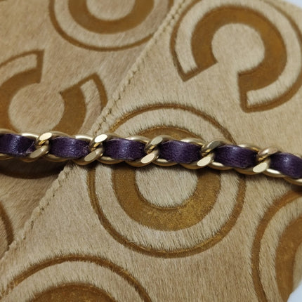 Chanel East West Rare Tan Brown Pony-hair Calfskin Leather CC Logo