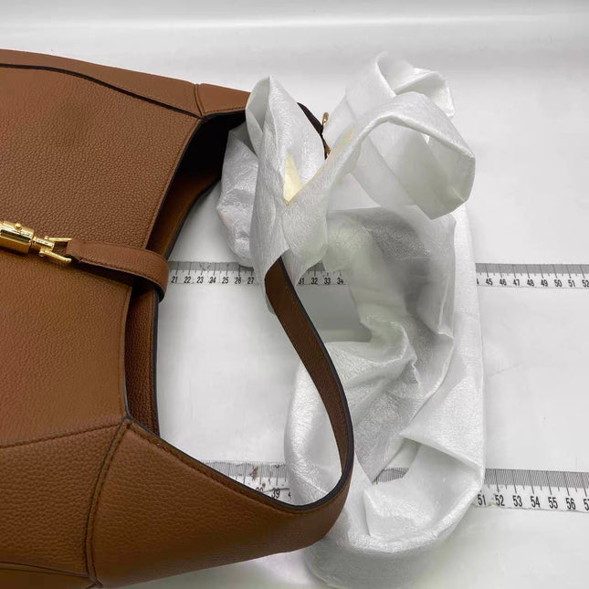 Sac porté épaule large Gucci Jackie 1961 camel avec bandoulière