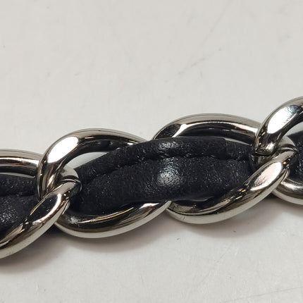 Chanel Black Mesh and Sequins Jumbo Maxi Classic Flap Silver Hardware 2008