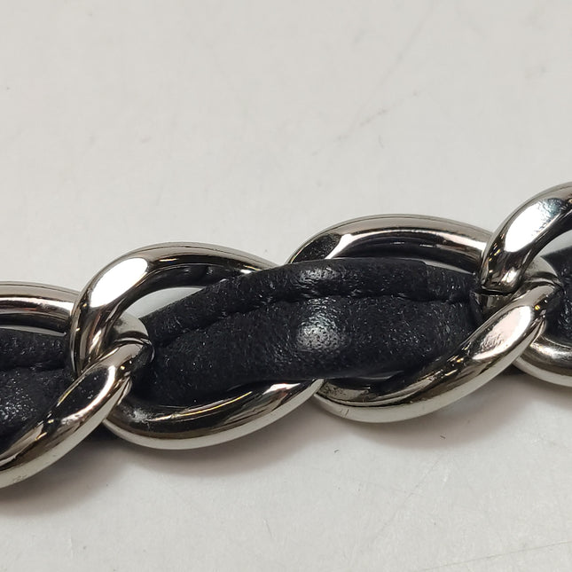 Chanel Black Mesh and Sequins Jumbo Maxi Classic Flap Silver Hardware 2008