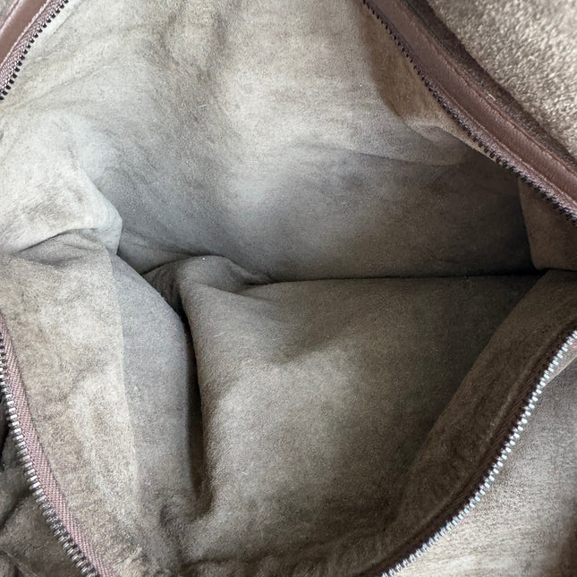 Bottega Veneta Maxi Convertible Tote Bag Hobo Chocolate Brown Leather Two-way Carry 50cm