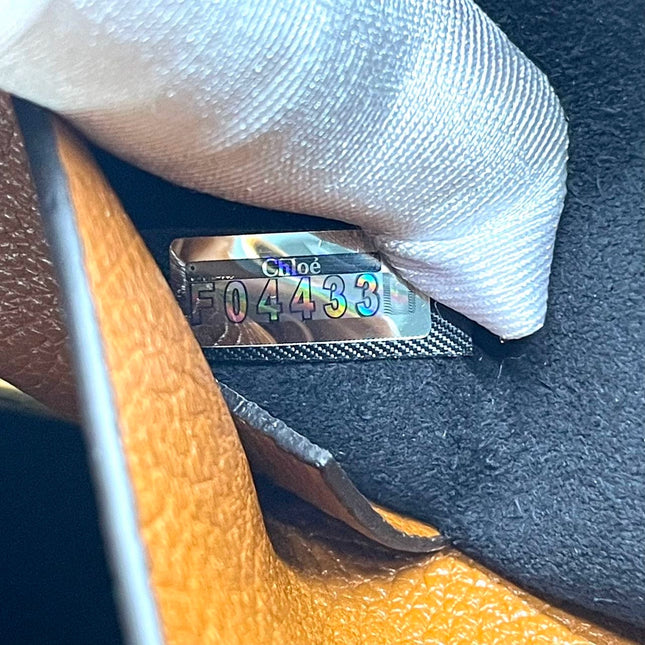 CHLOÉ Bracelet Hobo Embellished Brown Glossed Textured-leather Shoulder Bag