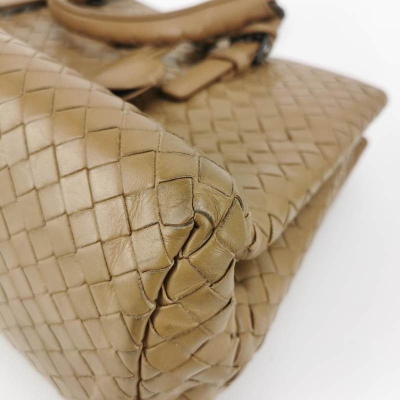 Bottega Veneta Roma Handbag Bag Intrecciato Nappa Leather Beige Large 35cm