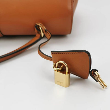 Sold Celine 16 Bag Medium Caramel Natural Tan Smooth Calfskin Leather