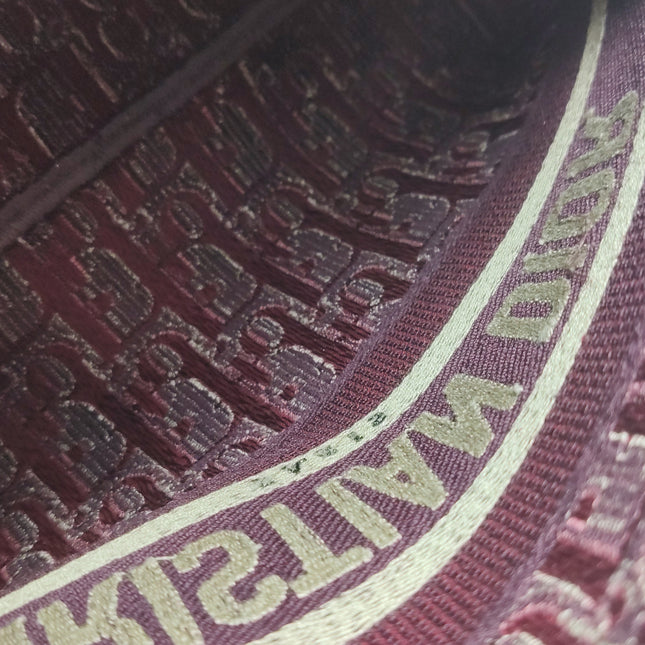 Christian Dior Velvet Oblique Cosmetic Pouch Burgundy